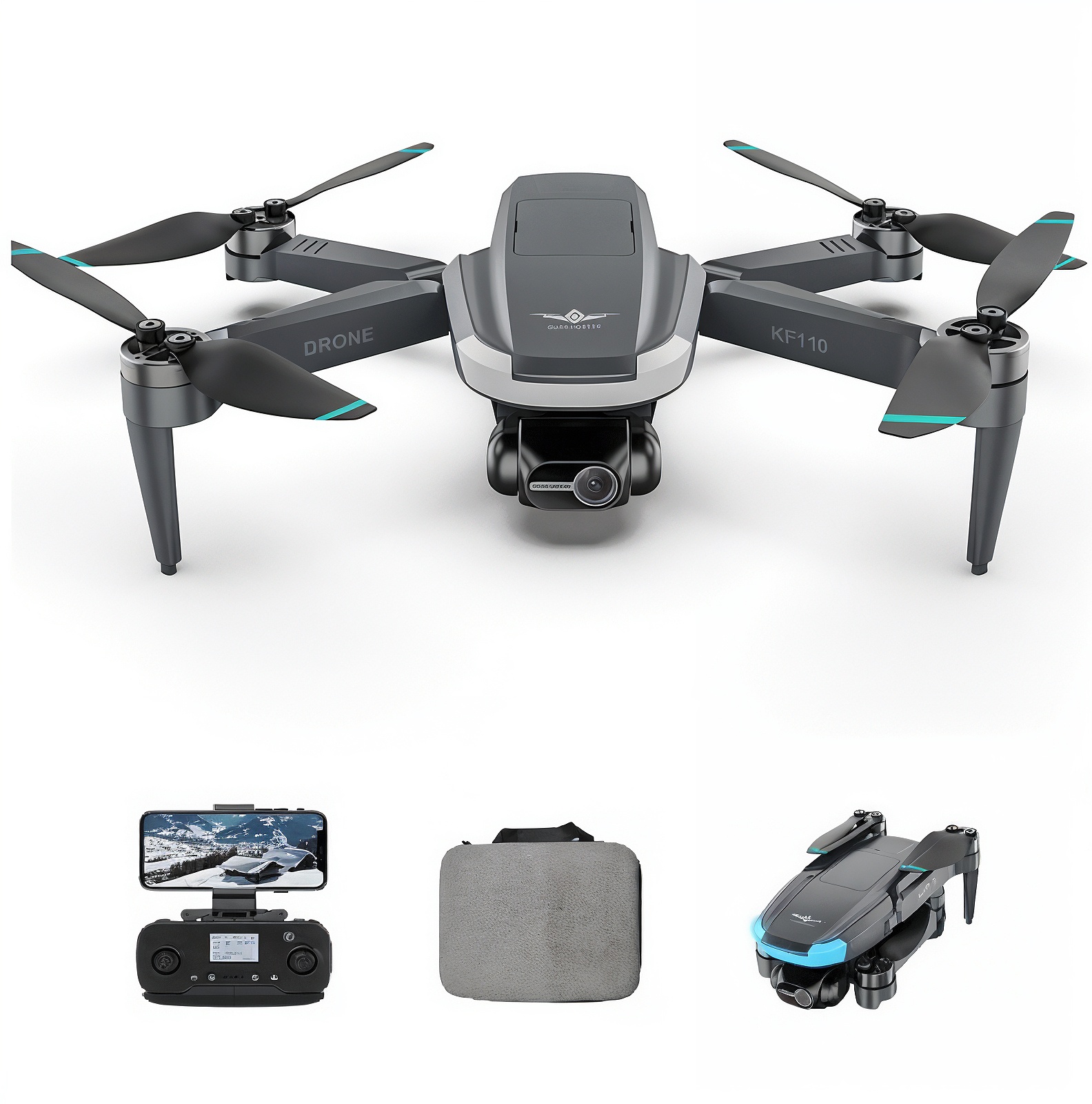 Dron KFPLAN KF110 GPS 4K - 3 baterie - rozbaleno